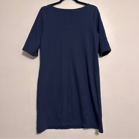 Lilly Pulitzer Lilah Navy Blue Shift Dress Gold Buttons Size Large - Picture 6 of 9